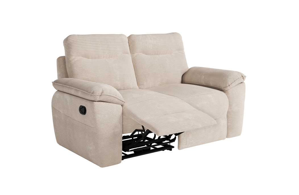 PACK - Canapé de relaxation ROSS manuel 3 et 2 places et fauteuil en velours côtelé