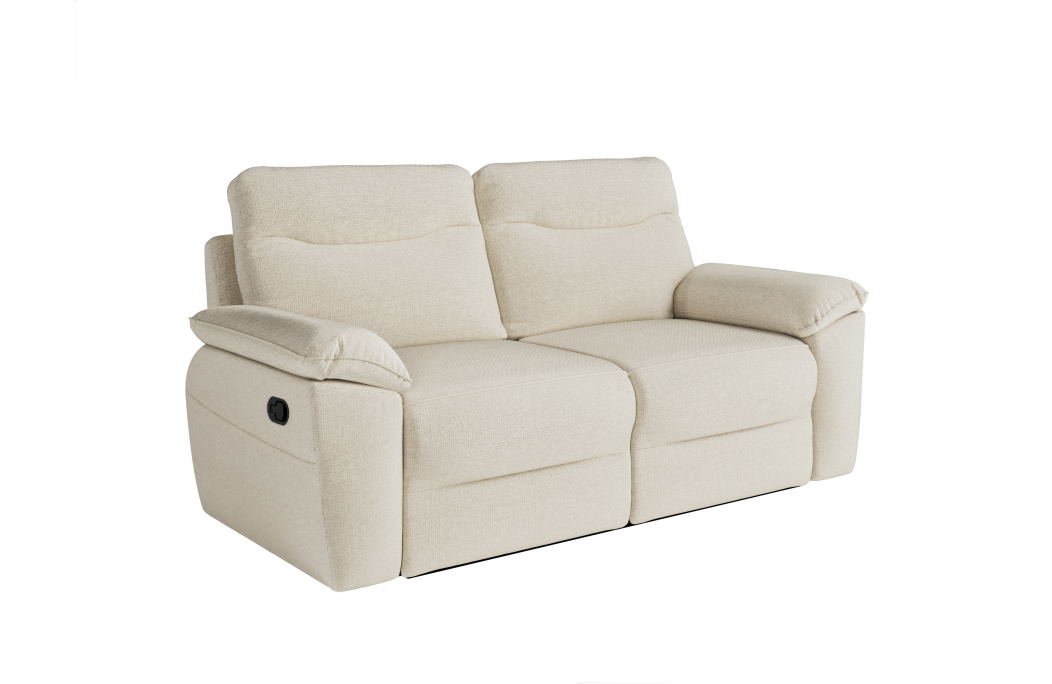 PACK - Canapé de relaxation ROSS manuel 3 et 2 places et fauteuil en tissu Easy Clean antitache