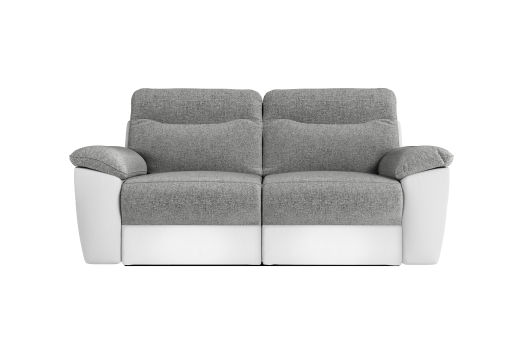 PACK - Canapé de relaxation ROSS manuel 3 et 2 places et fauteuil en tissu et simili