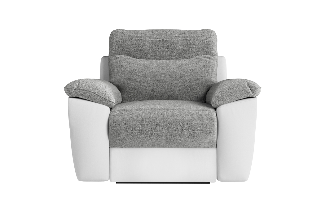 PACK - Canapé de relaxation ROSS manuel 3 et 2 places et fauteuil en tissu et simili