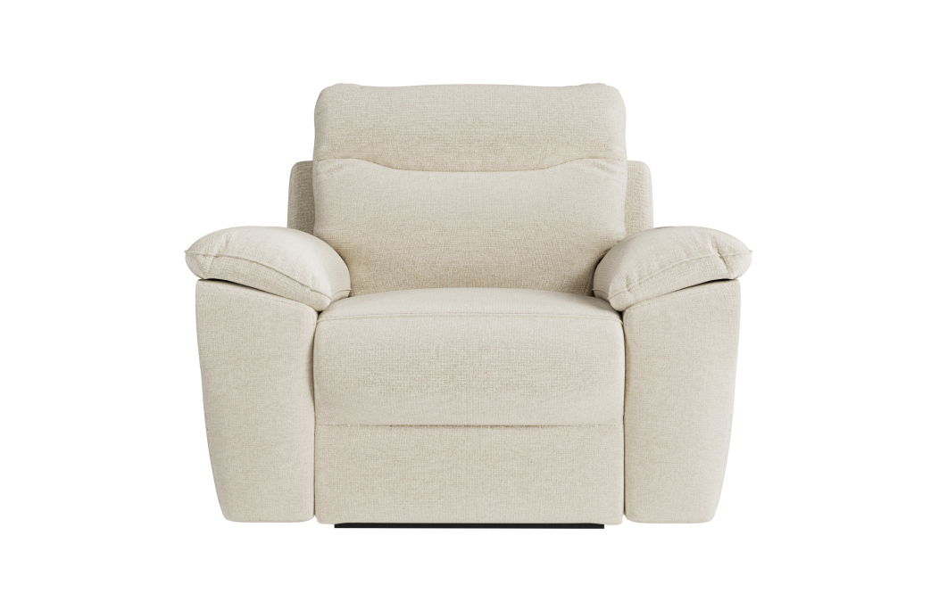 PACK - Canapé de relaxation ROSS manuel 3 places et fauteuil en tissu Easy Clean antitache
