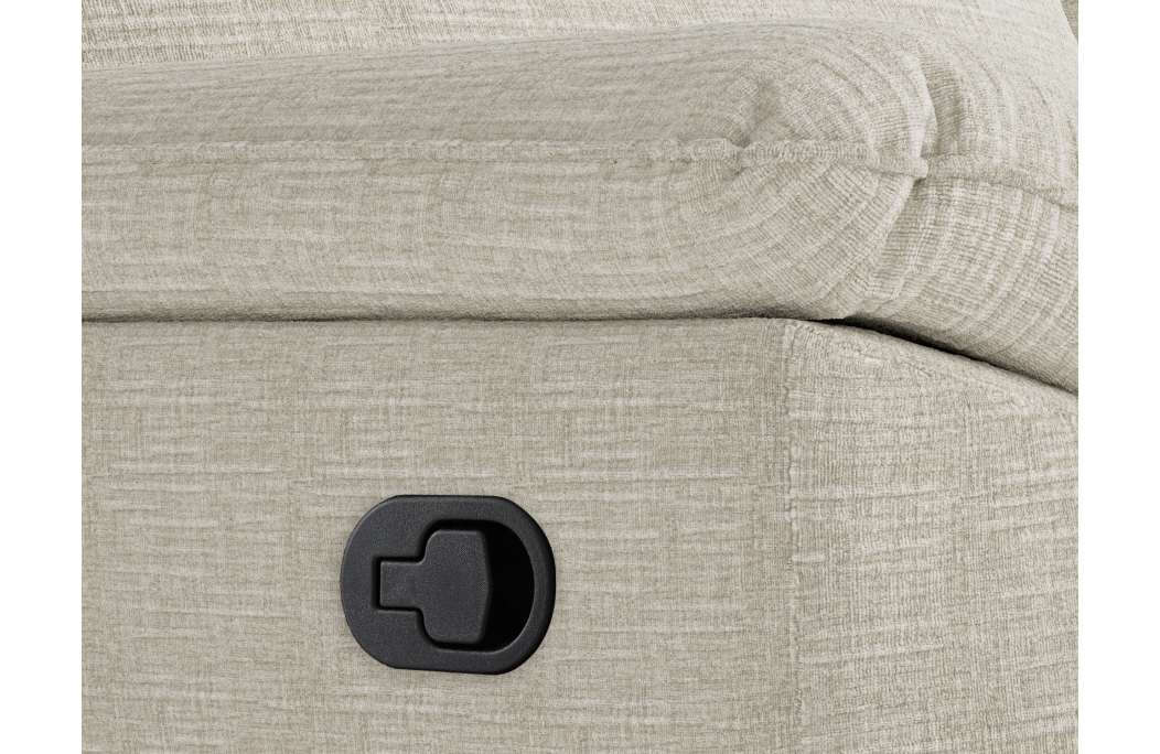 PACK - Canapé de relaxation ROSS manuel 3 places et fauteuil en tissu texturé 3D