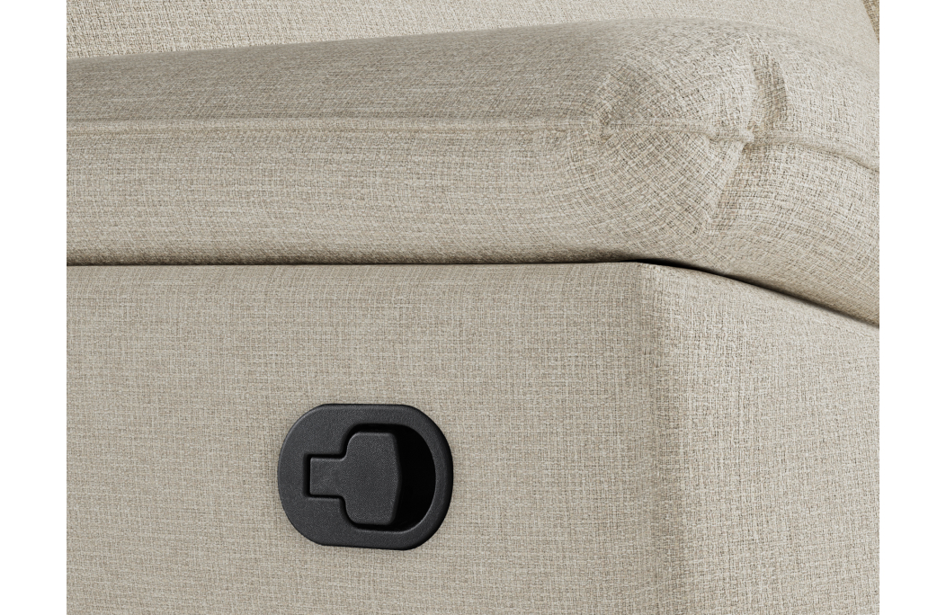 PACK - Canapé de relaxation ROSS manuel 2 et 3 places en tissu Easy Clean antitache