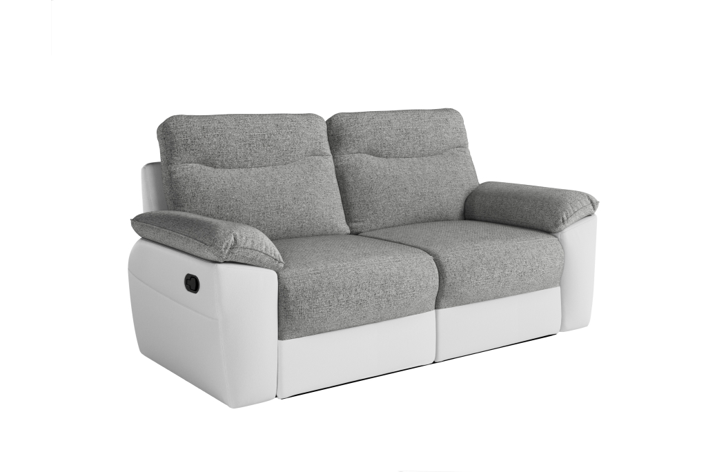 PACK - Canapé de relaxation ROSS manuel 2 et 3 places en tissu et simili