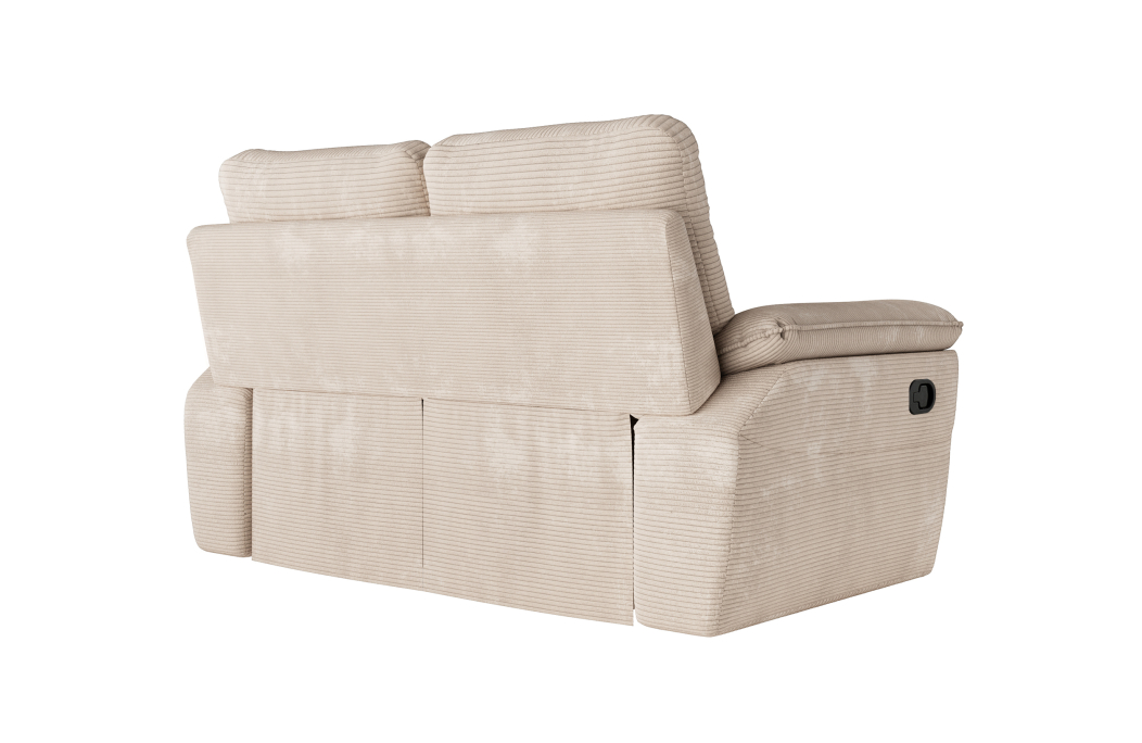 PACK - Canapé de relaxation ROSS manuel 2 places et fauteuil en velours côtelé