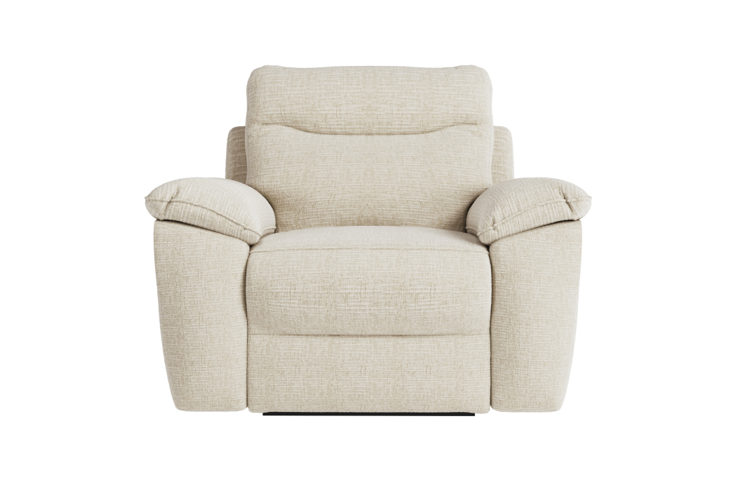 PACK - Canapé de relaxation ROSS manuel 2 places et fauteuil en tissu texturé 3D