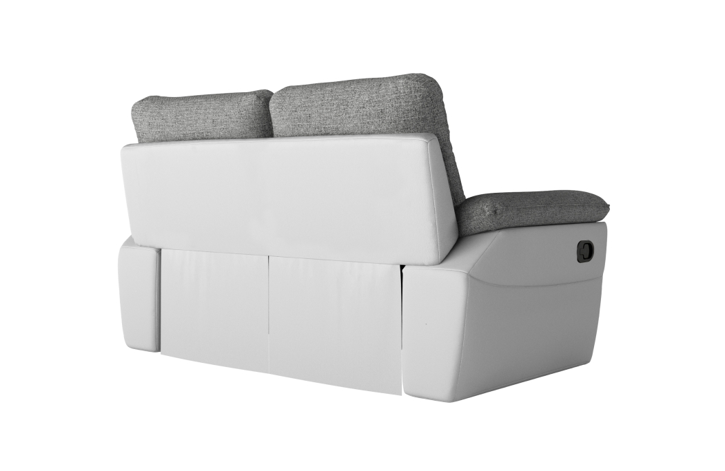PACK - Canapé de relaxation ROSS manuel 2 places et fauteuil en tissu Easy Clean antitache