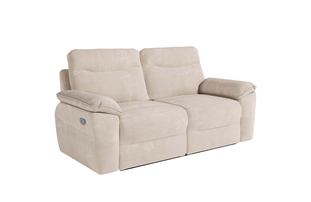 PACK - Canapé de relaxation ROSS électrique 3 et 2 places et fauteuil en velours côtelé