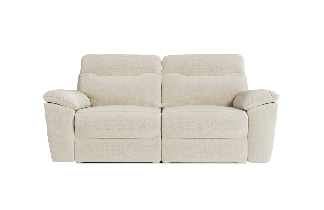 PACK - Canapé de relaxation ROSS électrique 3 et 2 places et fauteuil en tissu Easy Clean antitache