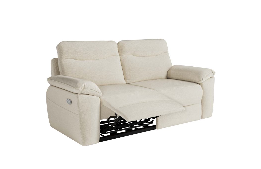 PACK - Canapé de relaxation ROSS électrique 3 et 2 places et fauteuil en tissu Easy Clean antitache