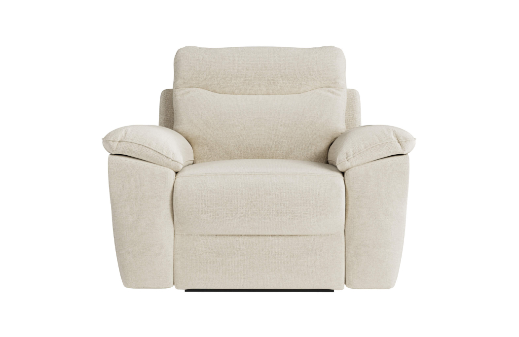 PACK - Canapé de relaxation ROSS électrique 3 et 2 places et fauteuil en tissu Easy Clean antitache