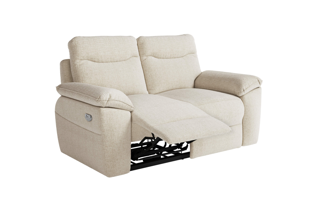 PACK - Canapé de relaxation ROSS électrique 3 et 2 places et fauteuil en tissu texturé 3D