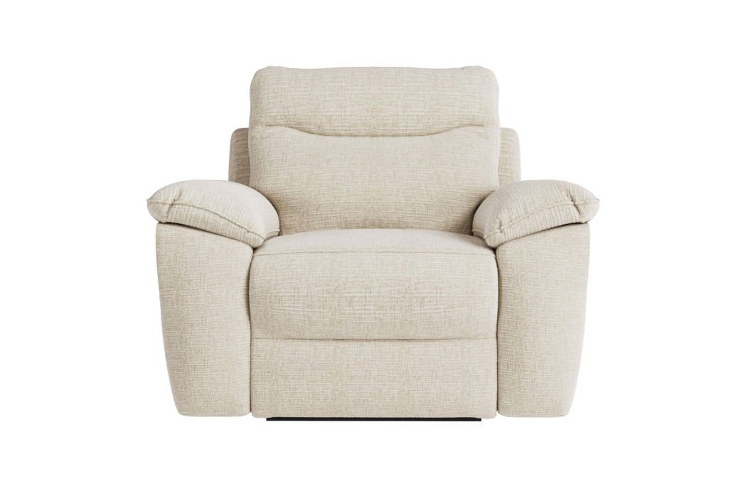 PACK - Canapé de relaxation ROSS électrique 3 et 2 places et fauteuil en tissu texturé 3D