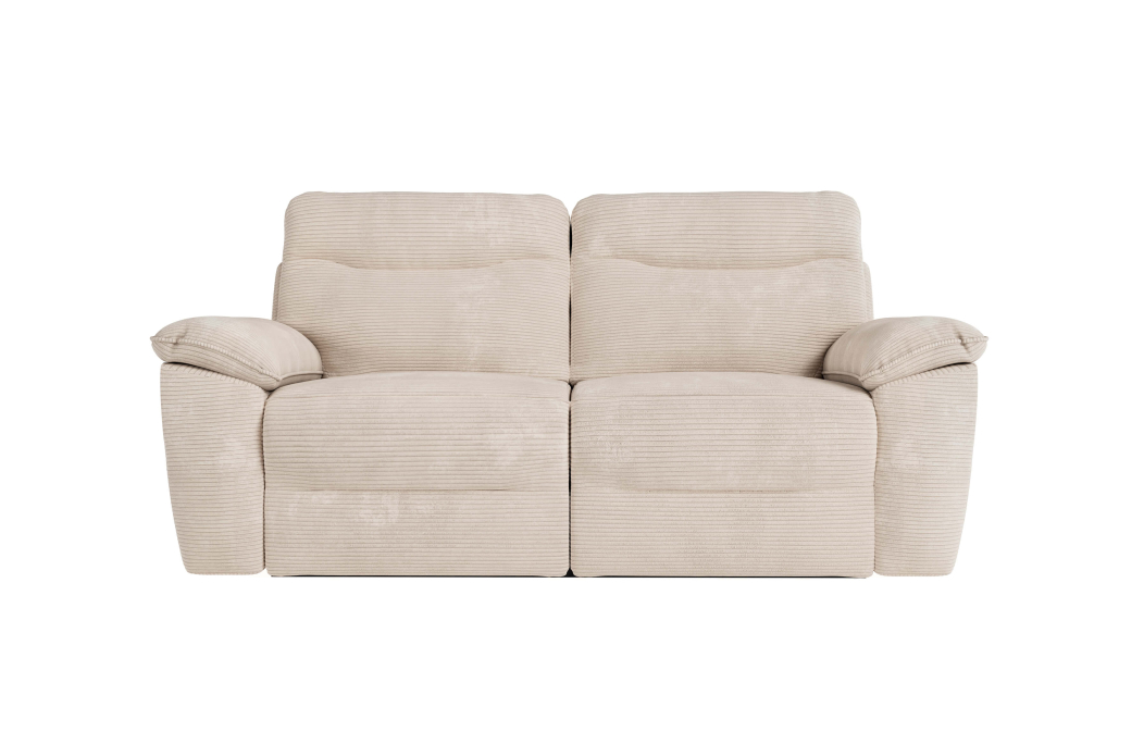 PACK - Canapé de relaxation ROSS électrique 3 places et fauteuil en velours côtelé