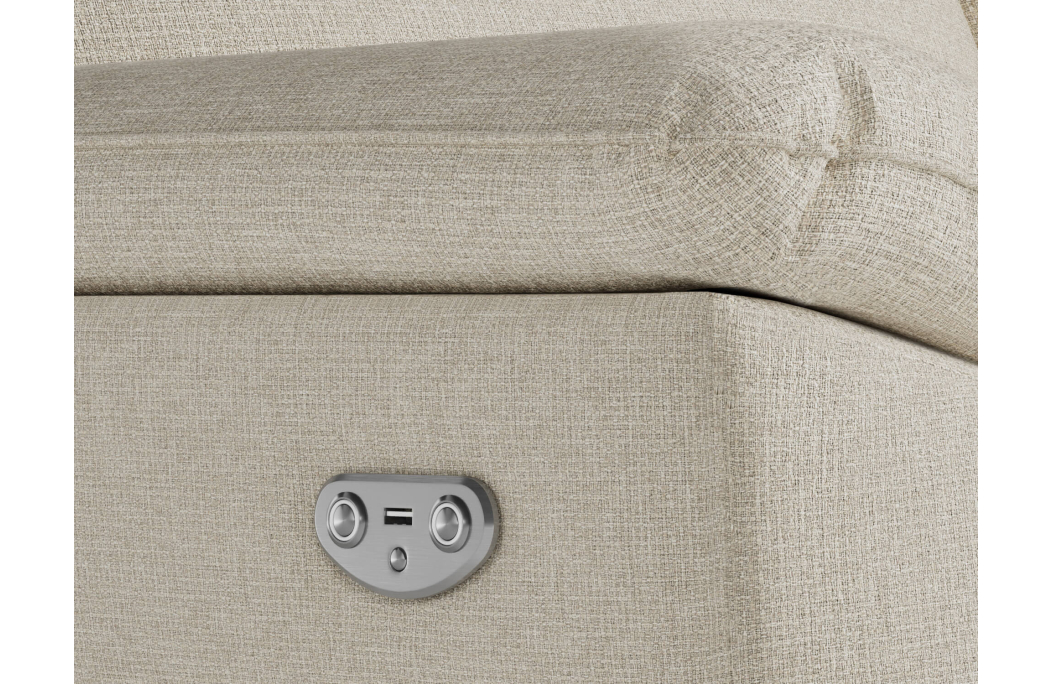 PACK - Canapé de relaxation ROSS électrique 2 et 3 places en tissu Easy Clean antitache