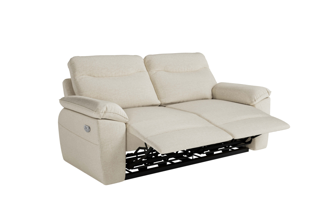 PACK - Canapé de relaxation ROSS électrique 2 et 3 places en tissu Easy Clean antitache