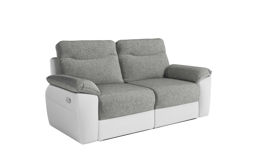 PACK - Canapé de relaxation ROSS électrique 2 et 3 places en tissu et simili