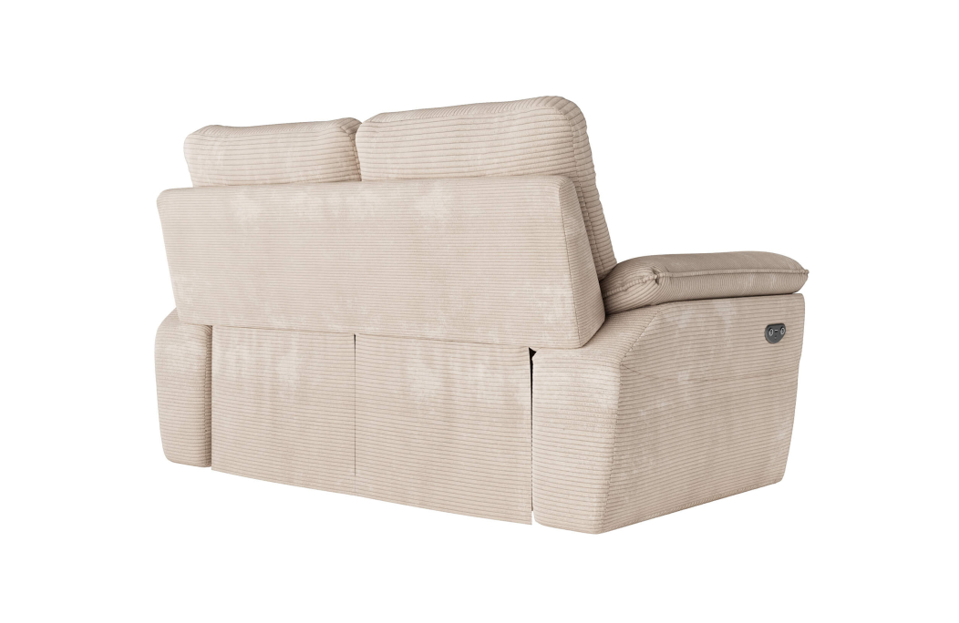 PACK - Canapé de relaxation ROSS électrique 2 places et fauteuil en velours côtelé