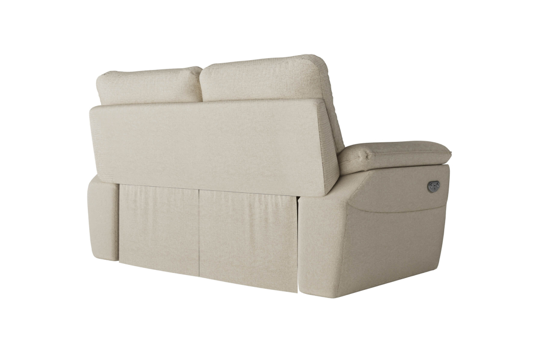 PACK - Canapé de relaxation ROSS électrique 2 places et fauteuil en tissu Easy Clean antitache