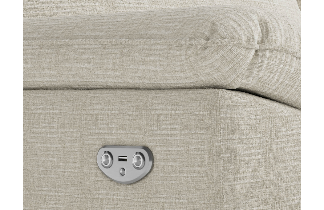PACK - Canapé de relaxation ROSS électrique 2 places et fauteuil en tissu texturé 3D