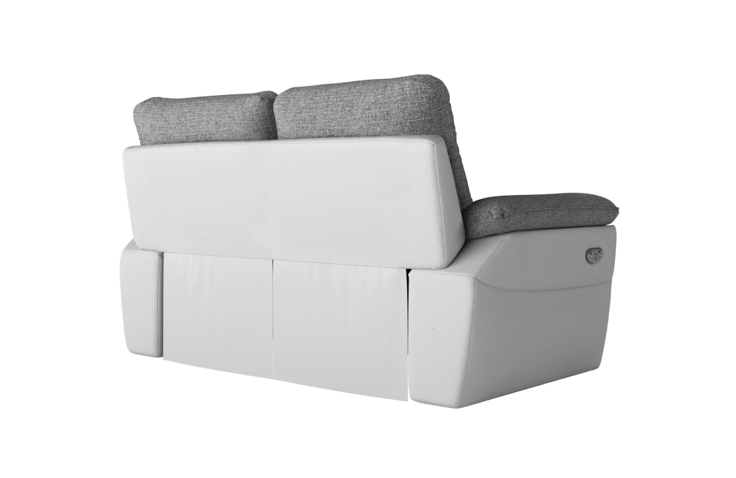PACK - Canapé de relaxation ROSS électrique 2 places et fauteuil en tissu et simili