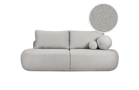 FABIO - Canapé convertible droit 4 places en tissu bouclettes