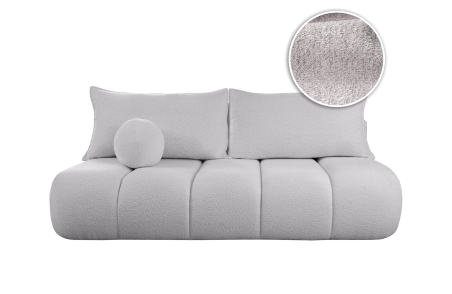 MERRY - Canapé convertible droit 3 places en tissu bouclettes
