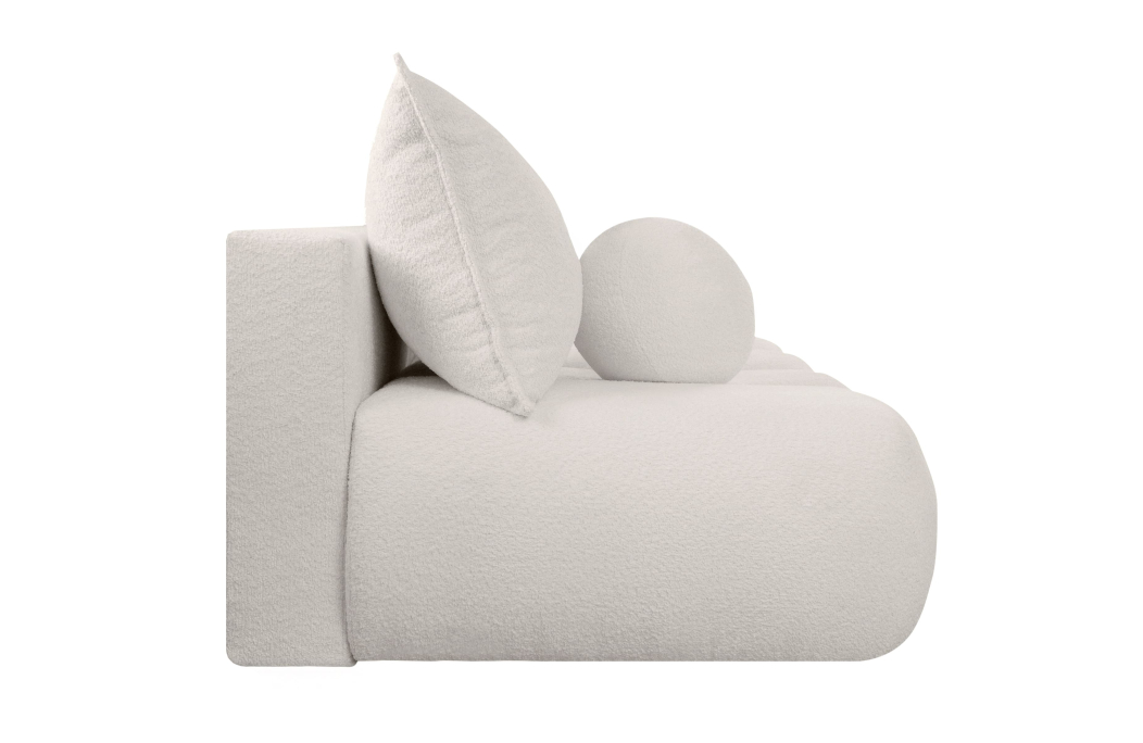 MERRY - Canapé convertible droit 3 places en tissu bouclettes