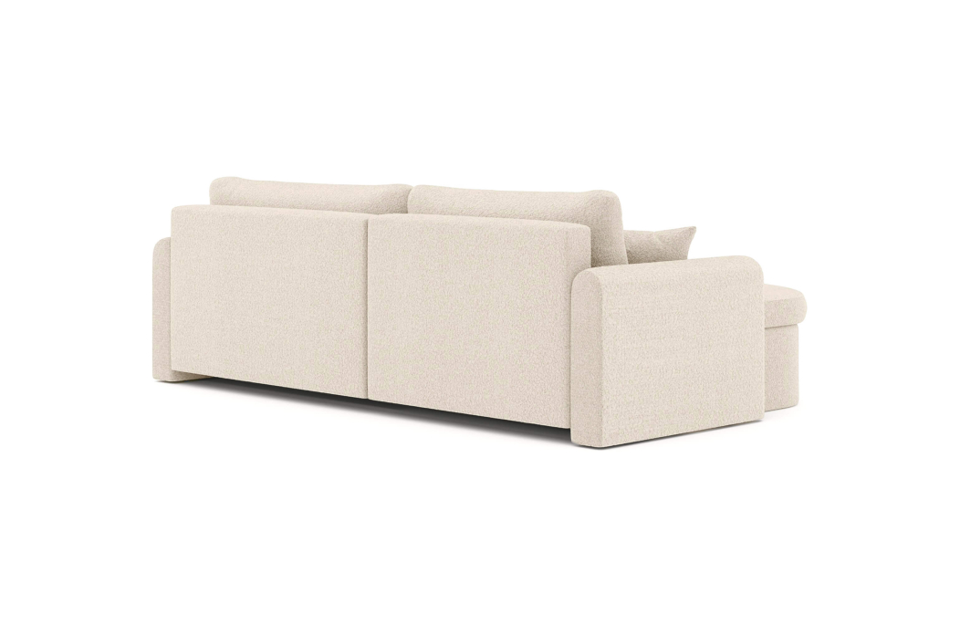 Canapé d'angle reversible convertible 4 places VERA en tissu bouclette