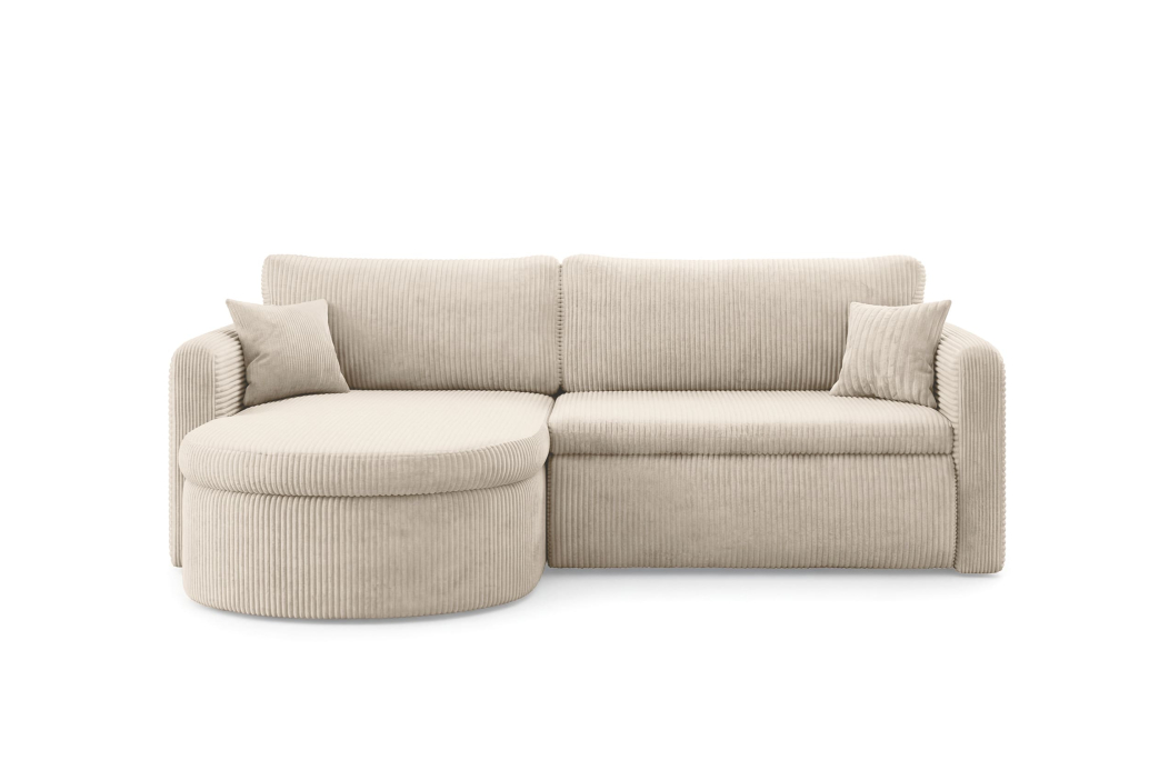 Canapé d'angle reversible convertible 4 places VERA en velours cotelé
