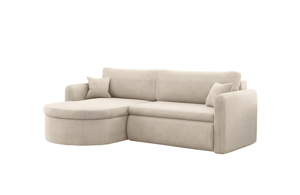 Canapé d'angle reversible convertible 4 places VERA en velours cotelé