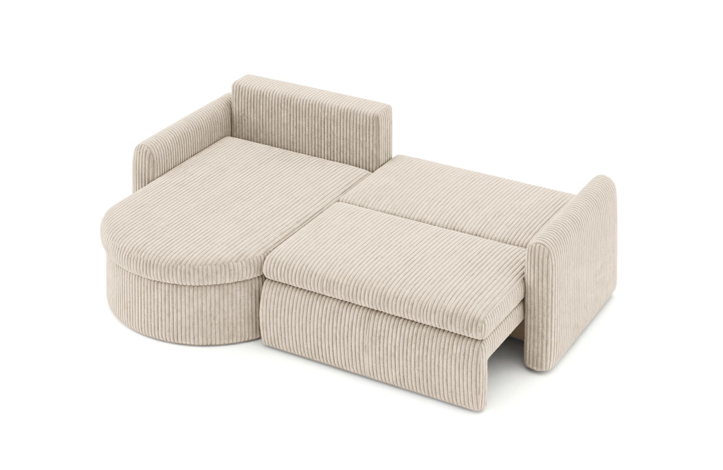 Canapé d'angle reversible convertible 4 places VERA en velours cotelé