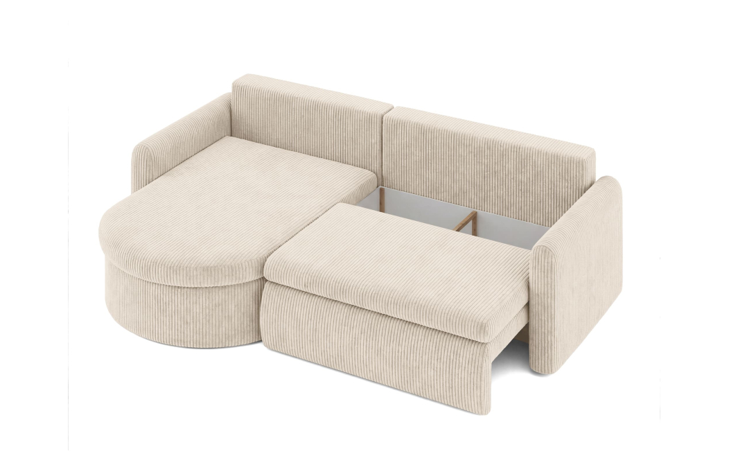 Canapé d'angle reversible convertible 4 places VERA en velours cotelé