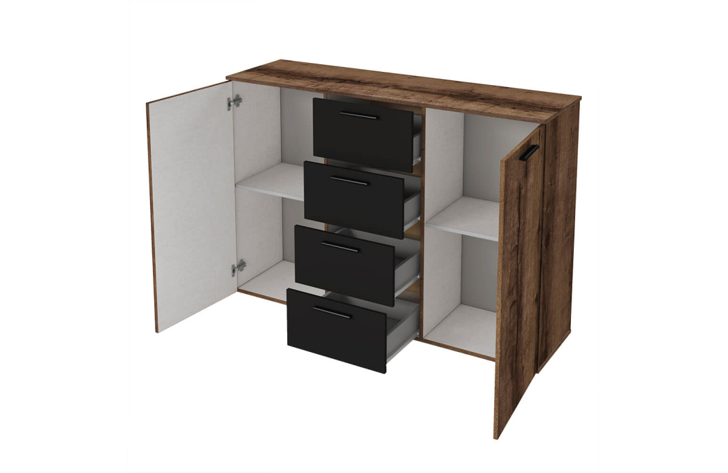 Commode ORION 2 portes et 4 tiroirs