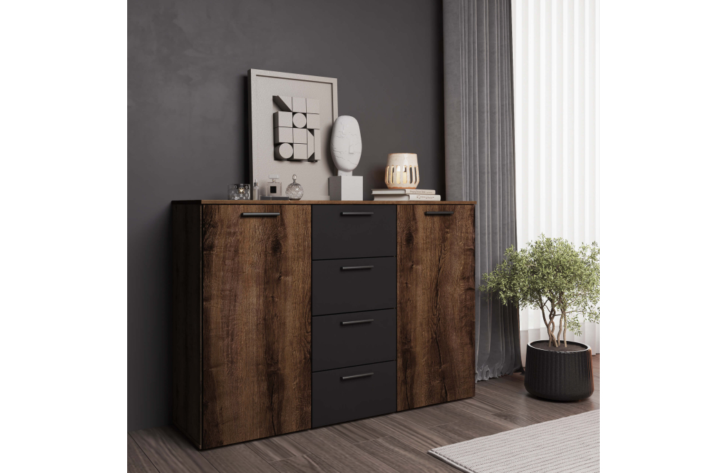 Commode ORION 2 portes et 4 tiroirs