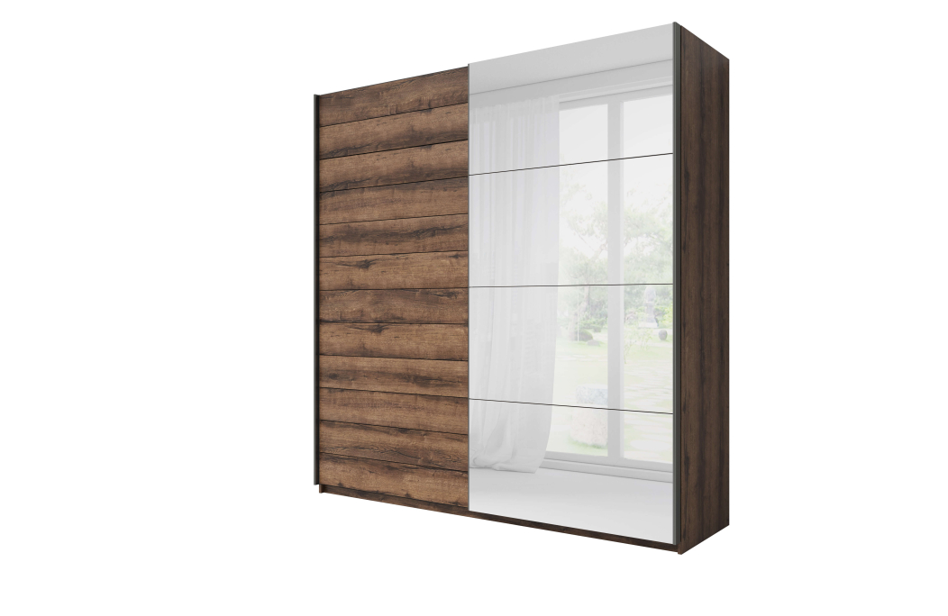 Armoire ORION 2 portes avec miroir 180 cm