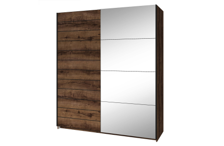 Armoire ORION 2 portes avec miroir 180 cm