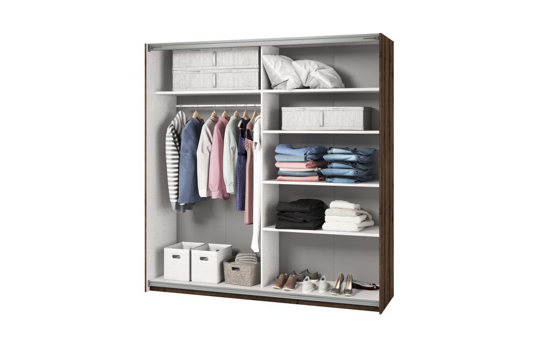 Armoire ORION 2 portes avec miroir 200 cm