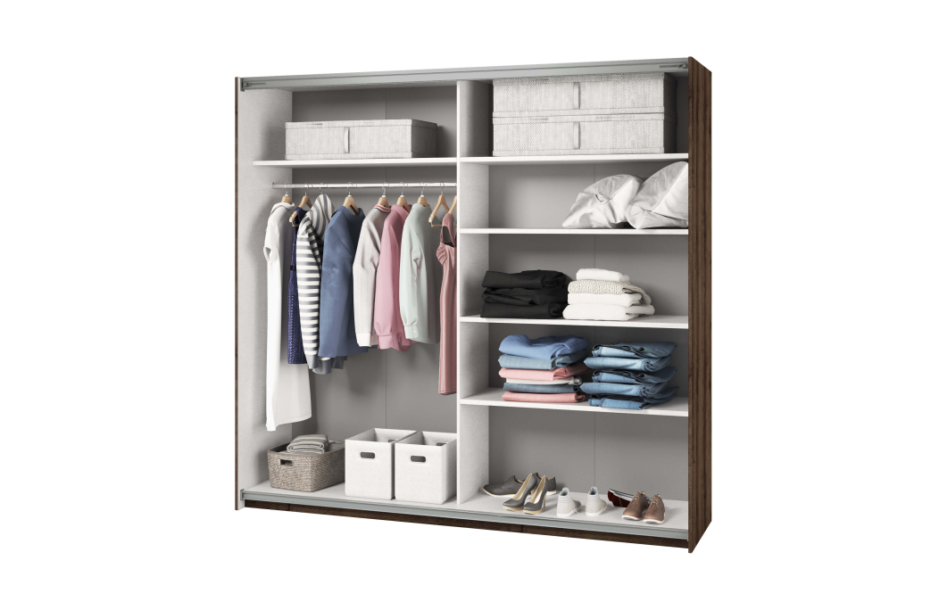 Armoire ORION 2 portes avec miroir 220 cm