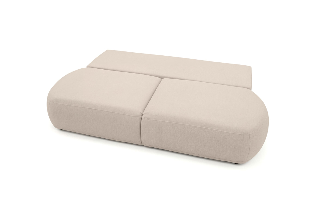 Canapé convertible droit 4 places FABIO en tissu texturé
