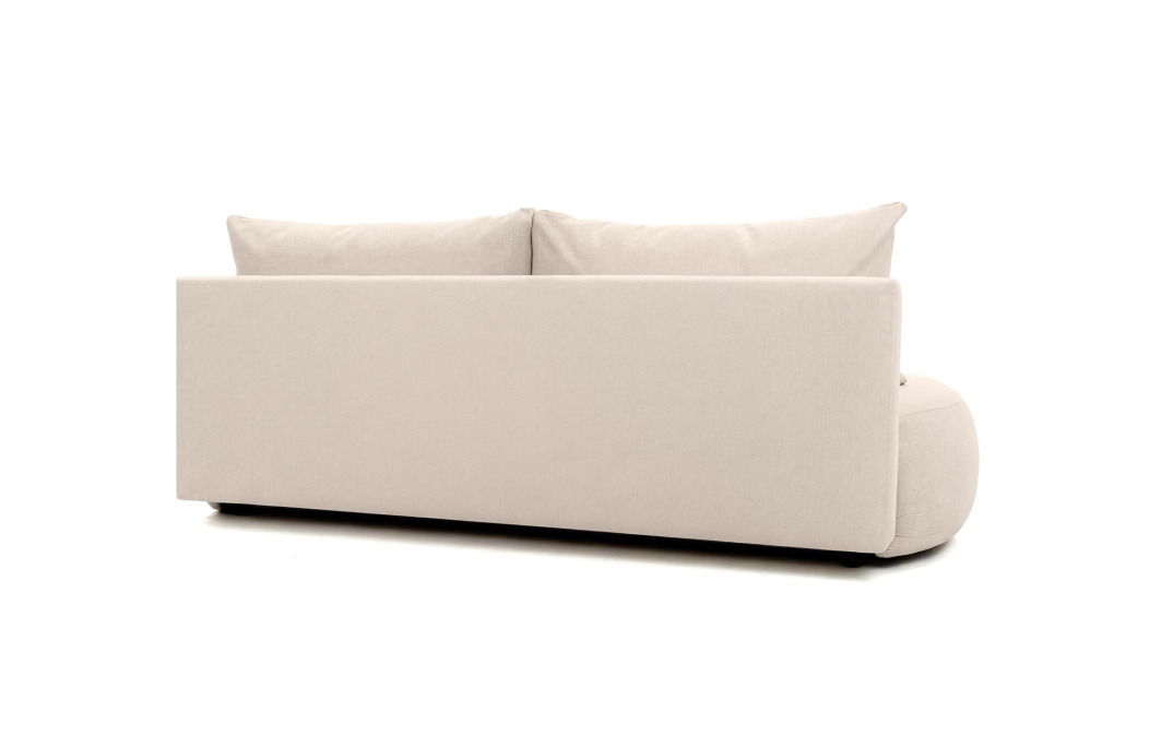 Canapé convertible droit 4 places FABIO en tissu texturé