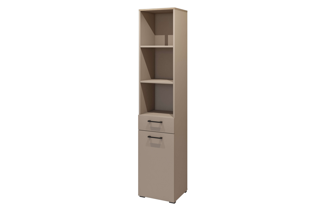 Armoire salle de bain ELISEO 1 porte 1 tiroir en panneaux mélaminés