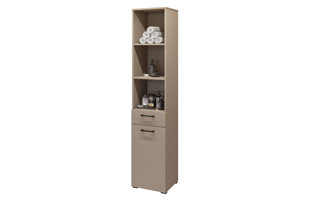 Armoire salle de bain ELISEO 1 porte 1 tiroir en panneaux mélaminés