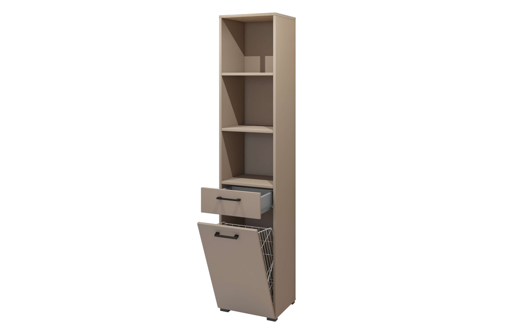 Armoire salle de bain ELISEO 1 porte 1 tiroir en panneaux mélaminés