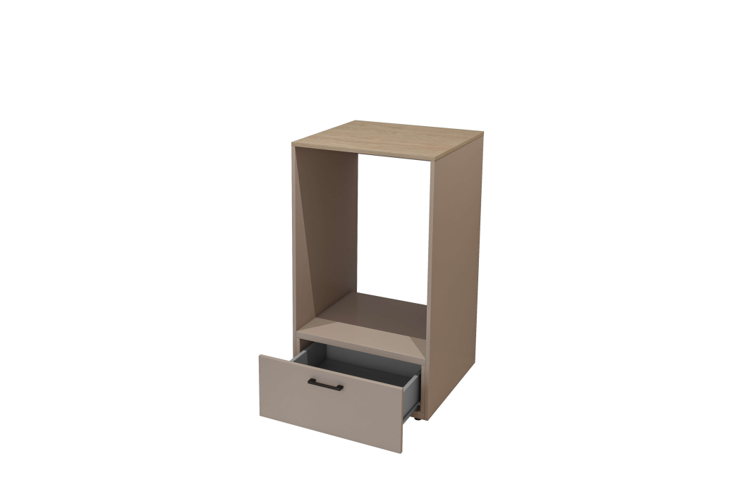 Meuble de buanderie ELISEO 1 niche et 1 tiroir en panneaux mélaminés