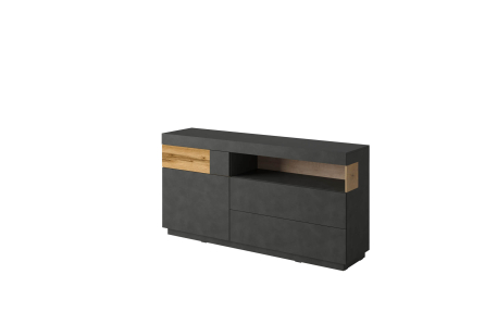 Buffet LUMINA 1 porte et 3 tiroirs en panneaux mélaminés 15 mm