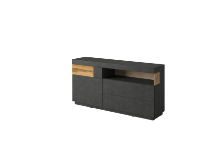 Buffet LUMINA 1 porte et 3 tiroirs en panneaux mélaminés 15 mm