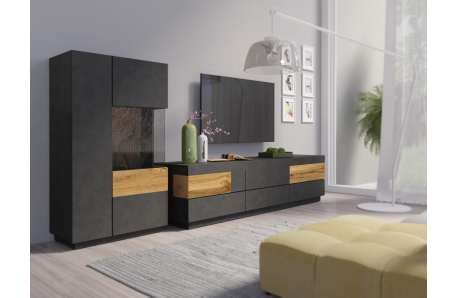 Buffet LUMINA 3 portes et 1 tiroir en panneaux mélaminés