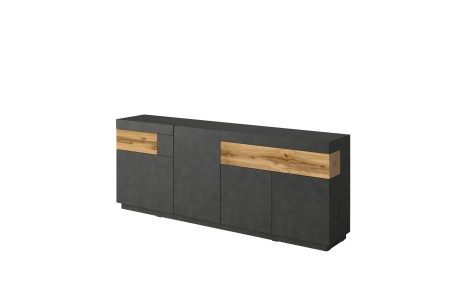 Buffet LUMINA 4 portes et 2 tiroirs en panneaux mélaminés