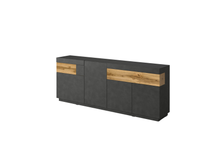 Buffet LUMINA 4 portes et 2 tiroirs en panneaux mélaminés
